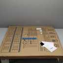 Cumbor 29.7-48" Baby Gate for Stairs, Mom's Choice Awards Winner-Dog Gate for Doorways, Auto Close Safety Pet Gate for Dogs Indoor, Easy Install Pressure Mounted Child Gate with Walk Thru Door, Brown