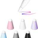 YINVA Cover for Apple Pencil Tip, Noise Reduction Silicone Nib Cap Accessories for Apple Pencil 2nd Generation Tips and 1st Gen Suitable Paper-Like Screen Protector( 6 PCS,6 Colors)