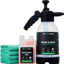 Waterless Car Wash Kit | Super Concentrated Rinseless Car Wash And Wax Formula With Non Foaming Detail Sprayer For Fast Car Detailing | Makes 16 Gal Of Ready To Use Waterless Wash And Wax (8 Fl Oz (Pack of 1))