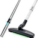 Vacuum Floor Brush & Extension Wand for Vacuum Cleaners with 1  inch (1.25'') (32mm) Inner Diameter with Horse Hair Soft Bristles - Hardwood Floor Attachment & Vacuum Extension Tube