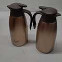 70oz Thermal Coffee Carafe, 2 Pack Airpot Insulated Coffee Urns Stainless Steel Vacuum Thermal Pot Dispenser for Coffee, Hot Water, Tea, Hot Beverage - Keep 12 Hours Hot, 24 Hours Cold (Rose)