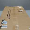Homhedy 28.3" L Cat Litter Box Enclosure with Metal Frame, Black and Gold