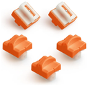 Firbon Paper Cutter Replacement Blade with Automatic Security Safeguard Design for A4 Black and White Paper Trimmer, Orange and Black (10 Pack)