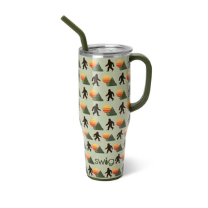 Swig Life 40oz Mega Mug, 40 oz Tumbler with Handle and Straw, Cup Holder Friendly, Dishwasher Safe, Extra Large Insulated Tumbler, Stainless Steel (Wild Thing