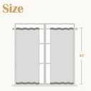 jinchan Linen Floral Tier Curtains 45 Inch Farmhouse Botanic Cafe Curtains Light Filtering Drapes for Small Windows Back Tab Half Window for Kitchen Living Room Bathroom 2 Panels Green