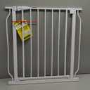 Baby Gate No Drilling, 29"-40" Auto Close Dog Gate Indoor for Doorways & Stairs, Pressure Mounted Adjustable Pet Gate, Easy Walk Through Child Gate for Children & Pets Stroller Friendly, White (29-40"Wide, 28"Tall)