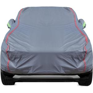 Breathable New Material, Waterproof Car Cover, Locks and Zipper Doors, Sunscreen Waterproof UV Prevention Snowproof Wind and Windproof,Suitable for Indoor Outdoor,for SUV (181" to 190") C11 (Gray)