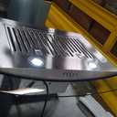 Comfee CVG30W8AST 30 Inches Range Hood with 2 Pack CVP/CVG-CF Carbon Filters, 450 CFM 3 Speed Exhaust Fan, Curved Glass, 2 LED Lights, Ductless/Ducted, Stainless Steel