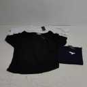 Free to Live 3 Pack Dolman Sleeve Tunic Dressy Business Casual Tops for Women Short Sleeve Shirts Work Outfits Travel Clothes (Medium, Black, Navy, White)