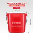 Uiifan 3 Pcs 6 Quart Cleaning Bucket Small Square Container, Multicolor