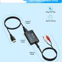 eSynic 7 FT Long eARC/ARC Audio Extractor-Plug & Play-Only Work For HDTV ARC/eARC Interface-192KHZ ARC to RCA&3.5MM Aux Adapter From HDTV to 3.5MM Headphone&L/R Stereo Audio System-No Optical Soundbar