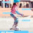 Kids Bike Helmet Set, Adjustable Helmet for Ages 2-3-5-8-14 Year Boys Girls, Toddler Pad Set with Knee and Elbow Pads for Bike, Roller, Skating, Scooter, Longboard and More Sports, 6 Color
