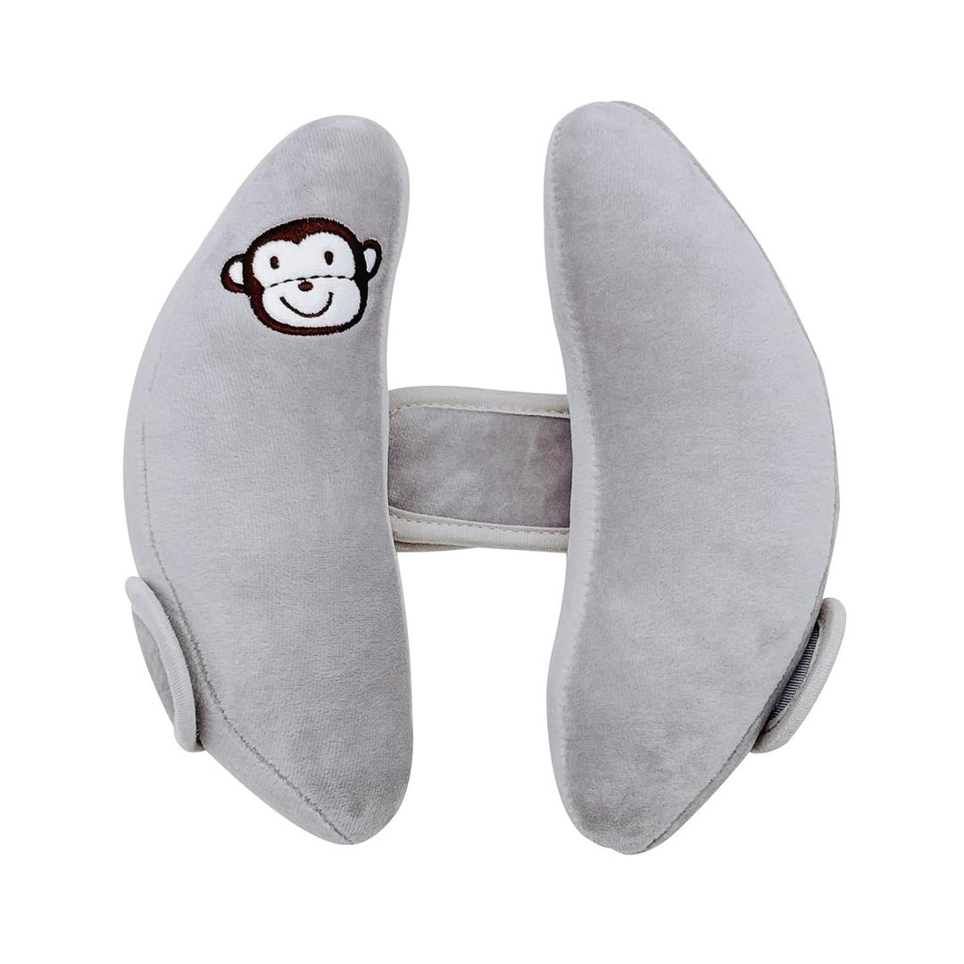 Adjustable Baby Travel Pillow Cushion for Car Seat,Infant Head Neck Support,Headrest for Stroller,Baby Neck Pillows for Pushchair, U-Shape Head Support Pillow for Infants,Grey