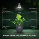 Grow Light Bulbs, A15 7W Plant Light Bulb for Indoor Growing, High PPFD, Full Spectrum, 60W Equivalent, E26 Base, LED Grow Lights for Indoor Plants, Seed Starting 3pack