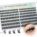 Self Adhesive Eyelash Clusters 168Pcs No Glue Lash Clusters Pre-glued Wispy Lash Extensions Self Adhesive Eyelashes Extensions Press on Individual Lash Extensions 10MM-16MM