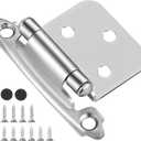Satin Nickel Self Closing Kitchen Flush Cabinets Hinge 10 Pair 2-1/8" Brushed Nickel Cabinet Door Hinges Cupboard Variable Flush Cabinet Hinge Face Mount 20 Pack