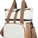 SUNNY BIRD Dual Compartment Lunch Bag Insulated Lunch Box for Women and Men (Ivory White 01)