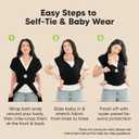 KeaBabies Baby Wrap Carrier - All in 1 Original Baby Carrier Newborn to Toddler Sling, Easy to Wear, Hands Free Bonding, Lightweight, Breathable Infant Wraps (Trendy Black)