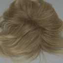 Short Hair Topper for Thinning Hair 5.5 Inch Short Pixie Cut Toppers Pieces Natural Curly Texture Synthetic Brown Mix Natural Blonde Wiglets Hairpieces (5.5 inch)