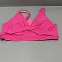 Women Plus Size Bikini Top - Hot Pink Twist Front Swimsuit Top Push Up Full Coverage Bathing Suit 2025 Swim Bra for Large Bust 22W
