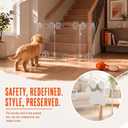Clear Acrylic Dog Gate Free Standing Foldable Dog Barrier Fence