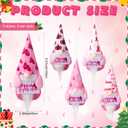 20 Pcs Breast Cancer Christmas Ornaments for Tree Pink Ribbon Inspirational Nobody Fights Alone Plush Gnomes for Woman Home Xmas Tree Hanging Decoration Hope Encouragement Care Gifts