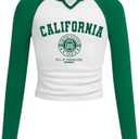 SOLY HUX Girl's Long Sleeve T Shirts Cute Graphic Tees Casual Teen Tops Preppy Back to School Clothes Size 11Years