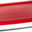 Pyrex Easy Grab 3-Quart Oblong Baking Dish, Red Lid, 9" x 13"