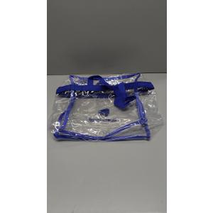 Clear Tote bag Stadium Travel Shoulder Bag with Zipper Closure, Waterproof Beach Bag 4 pcs