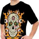 MISS FANTASY Pirate Shirt Women Men - Pirate Costume Outfits Halloween Unisex Adults (Black, XL)