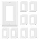 BESTTEN 40 Pack 1-Gang Switch Plates, Electrical Outlet Receptacle Covers, Unbreakable Polycarbonate Light Switch Cover, Standard Size 2.76” x 4.5”, UL Listed, Contractor Pack, White