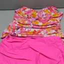 Pink Queen Women's Tankini Swimsuit 2 Piece Tummy Control Bathing Suit Ruched Tankini Tops with Swim Skirt Swimwear XL