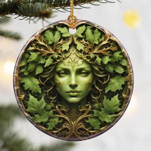 2 x Christmas Ornaments, Dodosky 2.8in Ceramic Plant Ornament, Xmas Decor, Christmas Tree Ornaments, Xmas Decorations for Tree, Holiday Ornament, Gifts for Plant Lovers, Gifts for Women, Gardener