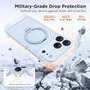 GolbinBox 360° Spin Magnetic Stand for iPhone 17 Pro Case, [Compatible with MagSafe] [Full Camera Protection] [16FT Military Drop Protection], Silm Translucent Matte Phone Case, Baby Blue