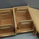 [Upgraded] 3-tier Stackable Bamboo Pantry Storage Bins, Potato and Onion Storage Baskets with Handles, Removable Divider, Pantry Organizer Holder for Kitchen, Office, Cabinet, Fruit Storage