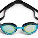 ARENA Unisex Cobra Edge Swipe Anti-Fog Racing Swim Goggles for Men and Women Polycarbonate Mirror/Non-Mirror Lens (Aqua-black-black)