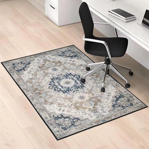 LYEMAT Office Chair Mat for Hardwood Floor, 45x53 inches Heavy Duty Desk Chair Mat for Hard Wood, Non-Slip Tile Floors Protector for Computer Chairs
