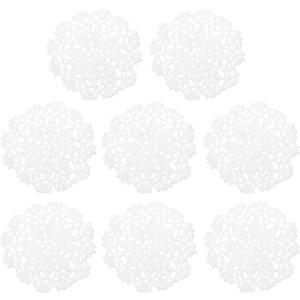 uxcell Fabric Coasters, 8pcs 4" - Cotton Woven Crochet Doilies, Lace Embroidery Cup Mat with Floral Pattern for Wedding Party Decoration (White) uxcell Fabric Coasters, 8pcs 4" - Cotton Woven Crochet Doilies, Lace Embroidery Cup Mat with Floral Pattern for Wedding Party Decoration (White)