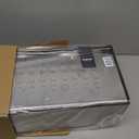 Brabantia Rectangular Fall Front Bread Box | Matt Steel | Large Metal Front Opening Bread Store for Kitchen Countertop | Flat Top for Extra Storage, Magnet Closing Lid | Fits 2 Loaves