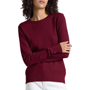 Women's Fall Pullover Long Sleeve Crew Neck Casual Ribbed Knit Lightweight Soft Sweater Top (Teal, XL)