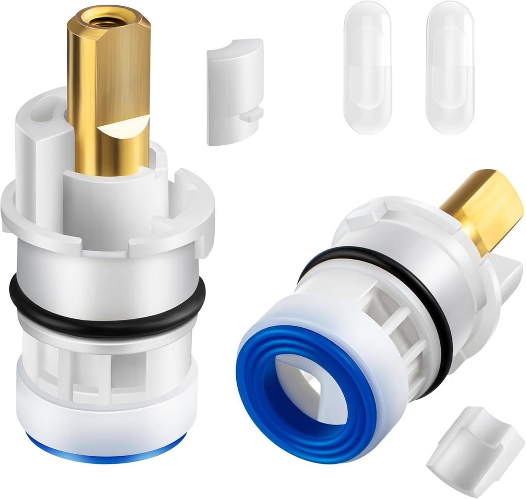 Enhon 2 Pack Faucet Cartridge Compatible with DELTA RP47422, Faucet Repair Kit Compatible with 2 Handle Victorian Faucets Only, Stem Replacement Two Handle Ceramic Stem Cartridge