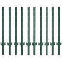 FENSMILE 4 Feet Fence Posts Sturdy Duty Metal Fence Post, No Dig Garden U Post for Wire Fencing Steel Post for Yard, Outdoor Wire, Pack of 10