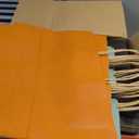 qiqee 100Pcs Wide Large Paper Gift Bags with Handles - 13"x4.5"x10" Kraft Small Party Bags - 16 Solid Colors