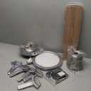 52" RGB Ceiling Fan with Light and Remote/App - Flush Mount Ceiling Fan Light with Reversible Mute Motor, RGB Ring, 5 Dual-Sided Blades, Low Profile Ceiling Fans for Indoor, Party