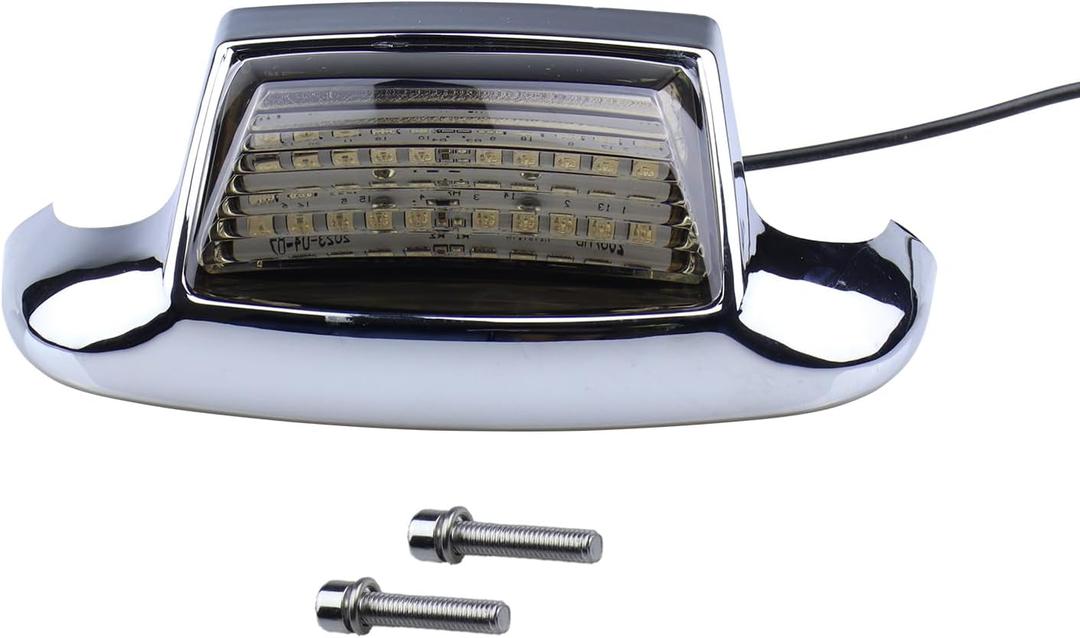 Front Smoked Fender Tip Lights LED Turn Signals Compatible with Harley FLHP FLHTPI Touring Road King FLHR Electra Glide Ultra Classic Heritage Softail FLST FLSTC FLHTC FLHTCU (Amber)