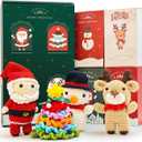 Handmade Christmas Emotional Support Crochet Gifts, Positive Crochet Stuffed Animals Set Emotional Support Nuggets Burr Basket Stuffer for Son Daughter Grandkid Grandma Coworker Gift Xmas Decoration