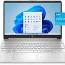 HP 15.6" FHD Laptop, Intel Core i3-1215U, 8GB RAM, 256GB SSD, Silver, Windows 11 Home, 15-dy5131wm