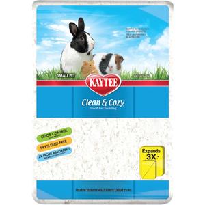 Kaytee Clean & Cozy White Paper Bedding, Made for Small Animals, 49.2 Liters