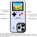 Game Case for iPhone 15 Plus Retro Video Game Phone Case Playable Design, Shockproof Funny Gaming Cover for iPhone, Classic Creative Gamer Birthday Gifts, White