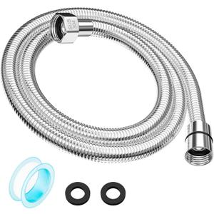 59" Shower Hose, Extra Long 304 Stainless Steel Handheld Shower Head Hose Extension/Replacement, Flexible & Durable, G1/2 Universal Insert & Nut